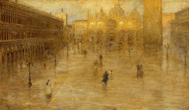 Pietro Fragiacomo Die Piazza San Marco china oil painting image
